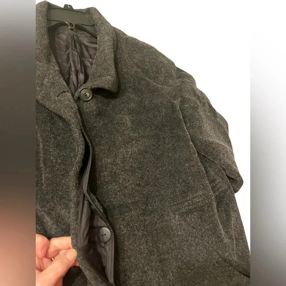 Peter Hahn Wool Mohair Button Down Long Coat Sz 8/10 - Picture 6 of 11